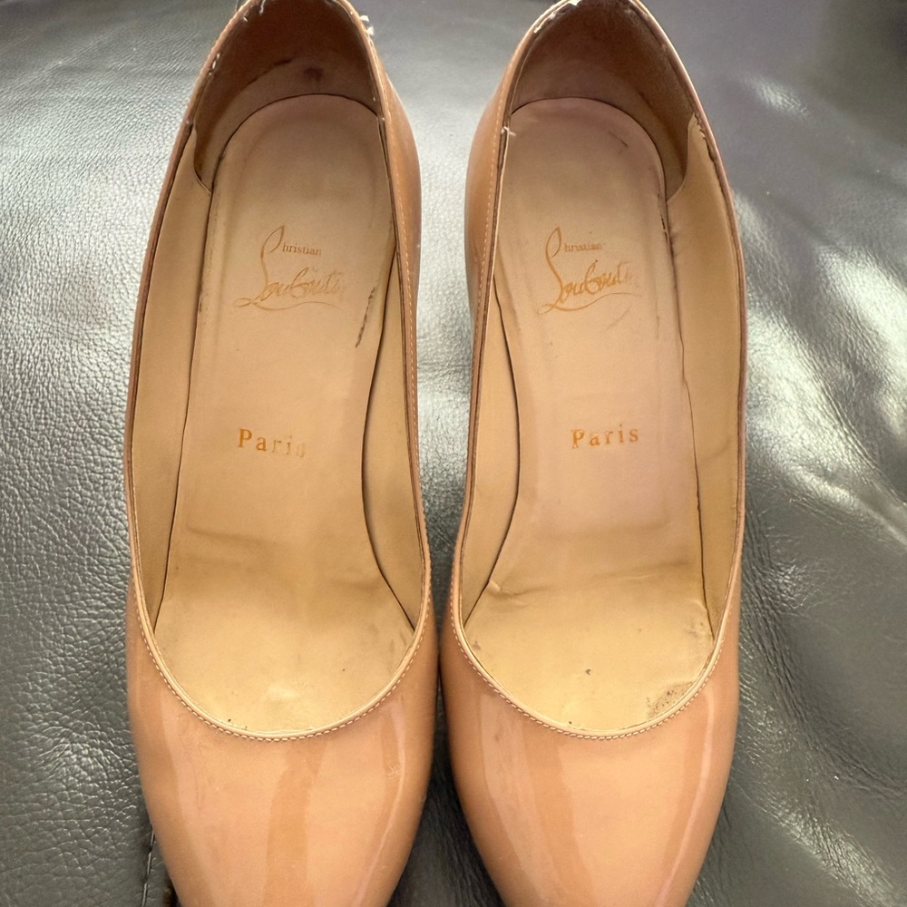 Christian Louboutin Cream Heels Timeless Elegance